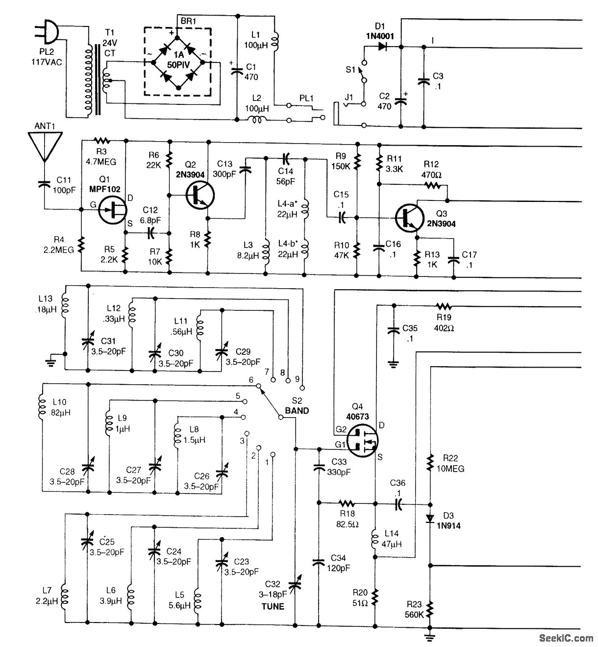 九波段短波接收器