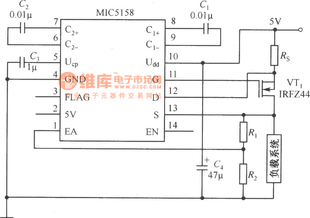 MIC5158組成的恒流源電路