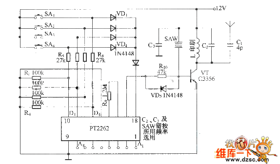 發(fā)射組件SB-100ATX電路圖