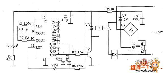 溫度控制器電路圖一