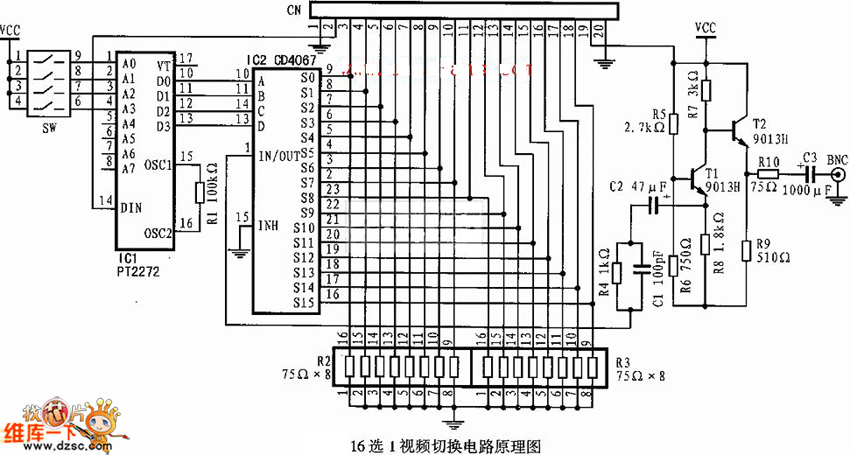 pt2272應(yīng)用電路圖一