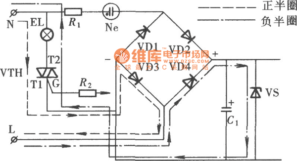 由NE555、CD4013組成的工業(yè)用觸摸式電子開關(guān)電路圖