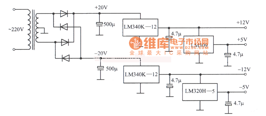 穩(wěn)壓電源電路圖