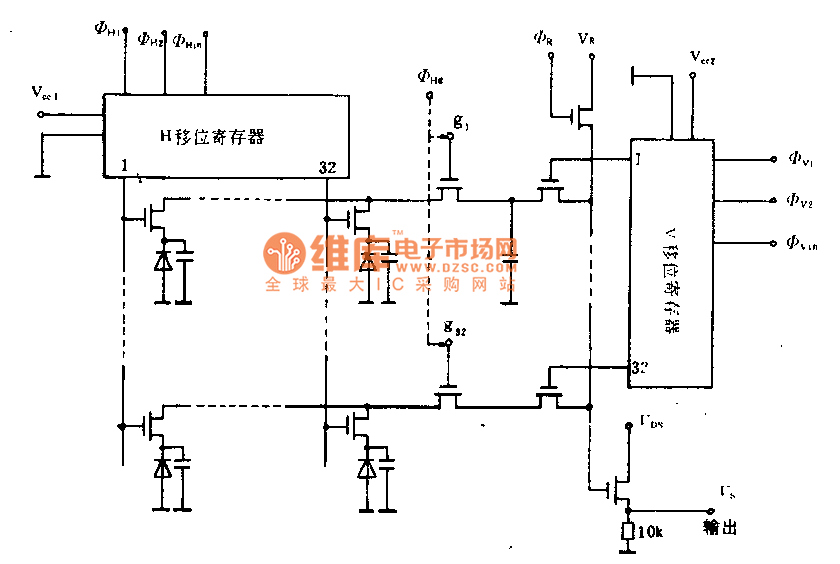 MOS圖象傳感器示波器成家電路圖一