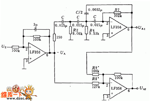 三階不對稱濾波器電路圖