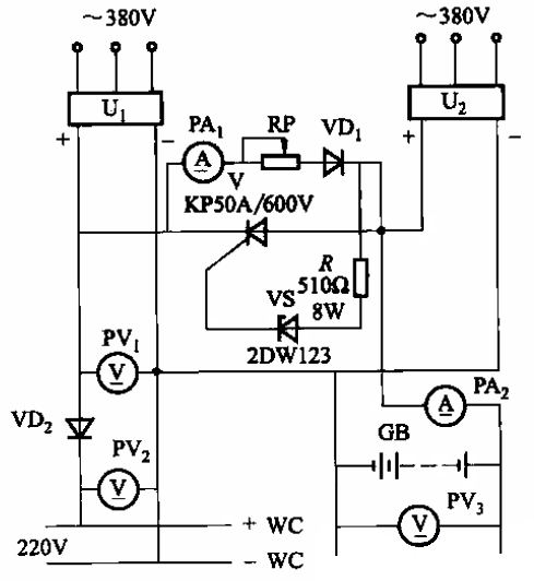蓄電池直流屏不間斷供電轉(zhuǎn)換電路